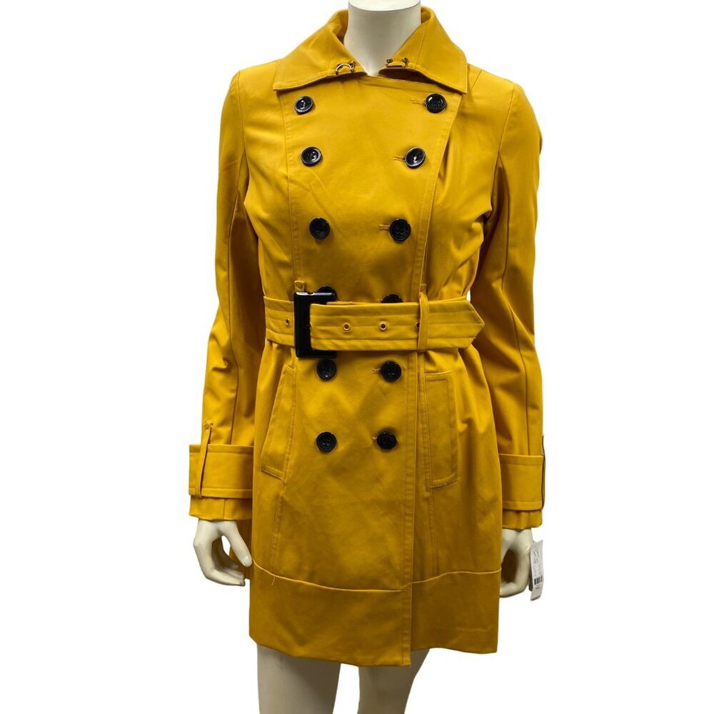 NEW YORK & CO Double Breasted Trench Coat Womens SM NWT